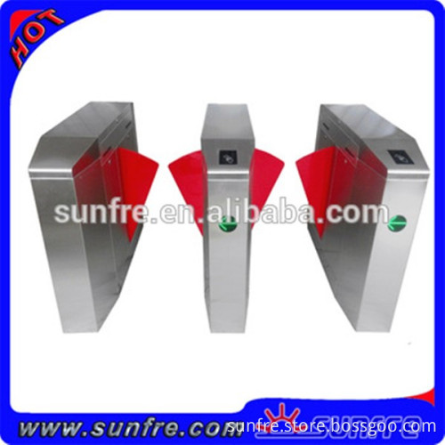 Card Access Control Stainless Steel Security Flap Turnstile Barrier